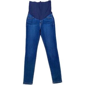 Pinkblush Dark Wash Stretch Skinny Maternity Jeans size 27 Blue